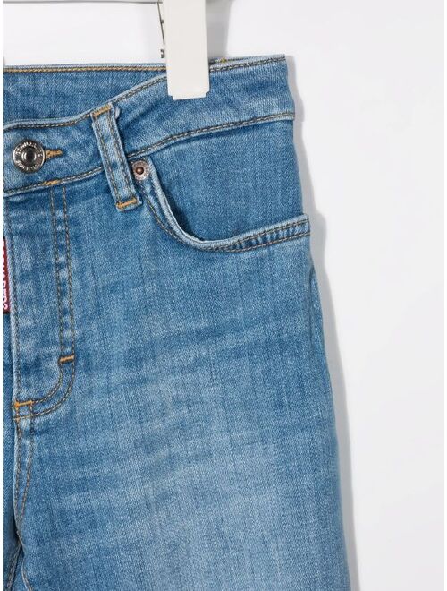 Dsquared2 Kids straight-leg whiskered jeans