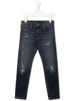 Kids distressed skinny jeans