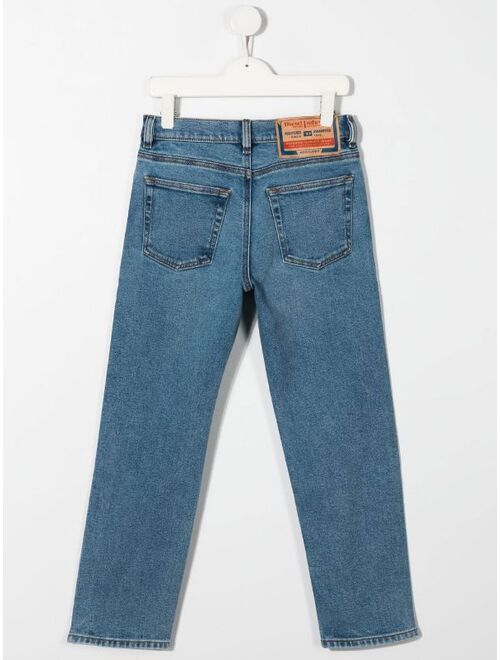 Diesel Kids mid-rise straight-leg jeans