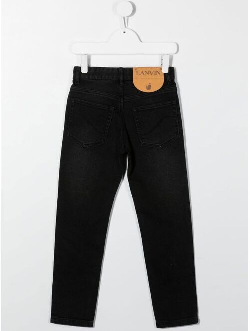 Lanvin Enfant faded straight-leg jeans