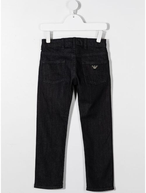 Emporio Armani Kids J45 brushed cotton jeans