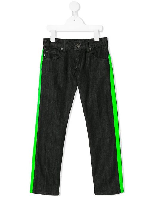 Emporio Armani Kids side panel trim jeans