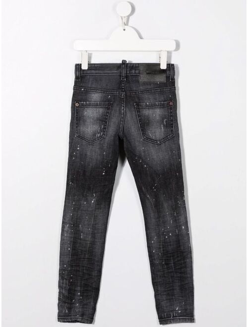 Dsquared2 Kids distressed-effect tapered-leg jeans