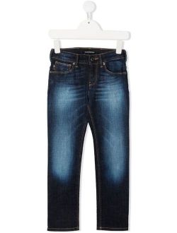 Kids faded-effect jeans