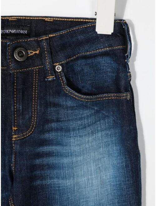 Emporio Armani Kids faded-effect jeans