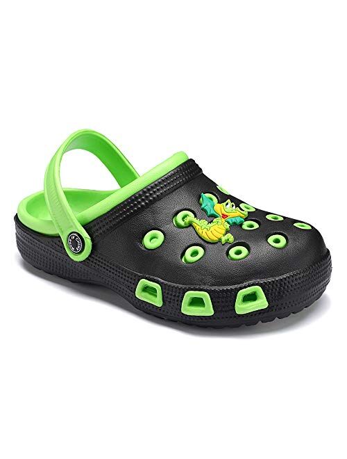 JUXI Toddler Clogs Boys Girls Cute Cartoon Toddler Sandals Kids Slippers