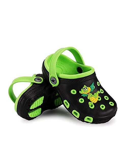 JUXI Toddler Clogs Boys Girls Cute Cartoon Toddler Sandals Kids Slippers