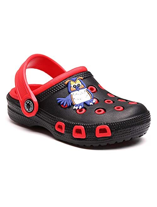 JUXI Toddler Clogs Boys Girls Cute Cartoon Toddler Sandals Kids Slippers