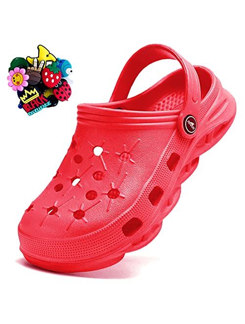 Gigiveras Toddler Clogs, Non-Slip Lightweight Breathable Kids Clogs for Boys and Girls Kids Classic Garden Clogs Home Slipper Indoor Outdoor Water Shoes Beach Sandals