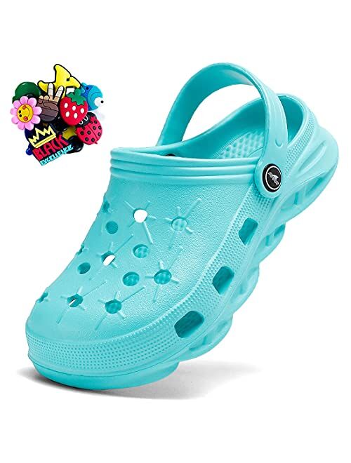Gigiveras Toddler Clogs, Non-Slip Lightweight Breathable Kids Clogs for Boys and Girls Kids Classic Garden Clogs Home Slipper Indoor Outdoor Water Shoes Beach Sandals