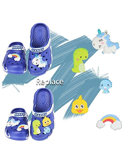 Sooneeya Kids Clogs with Cartoon Charms Girls Garden Shoes Toddler Summer Cute Sandals Boys Slippers Outdoor Indoor