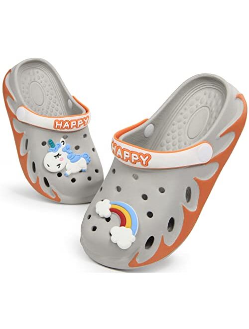 Sooneeya Kids Clogs with Cartoon Charms Girls Garden Shoes Toddler Summer Cute Sandals Boys Slippers Outdoor Indoor