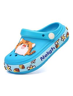 XIANV Kids Classic Clogs Cute Cartoon Graphic Garden Clogs Slip on Water Shoes for Boys Girls