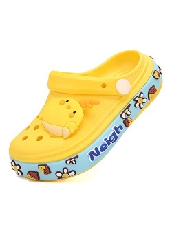 XIANV Kids Classic Clogs Cute Cartoon Graphic Garden Clogs Slip on Water Shoes for Boys Girls