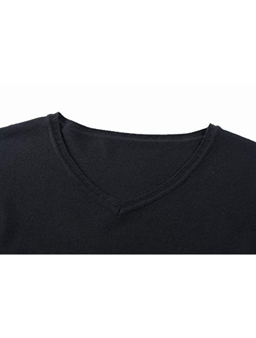 Beninos Mens Casual Basic Designed V-Neck Pullover Sweater