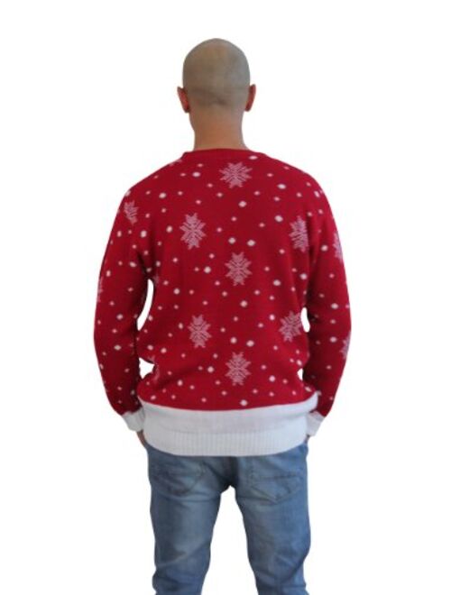 Girltalk Clothing Men's Vintage Reindeer Christmas Jumper crew neck pullover Sweater