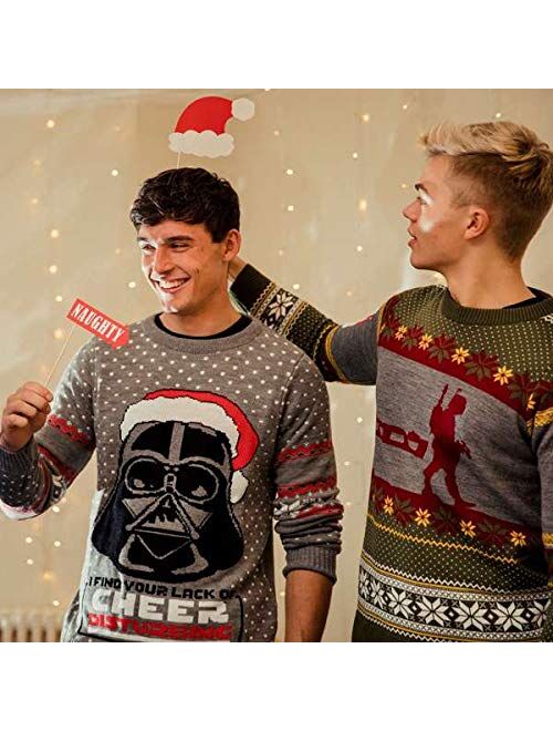 Numskull Unisex Official Star Wars Darth Vader Knitted Christmas Jumper for Men or Women - Ugly Novelty Sweater Gift