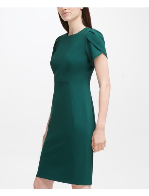 Calvin Klein Tulip-Sleeve Sheath Dress