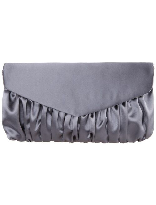 NINA Salome Satin Pleated Clutch