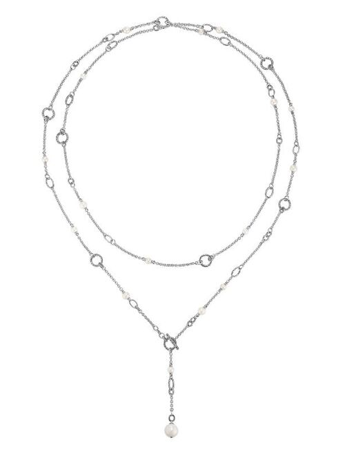 John Hardy Classic Chain Transformable Sautoir pearl necklace