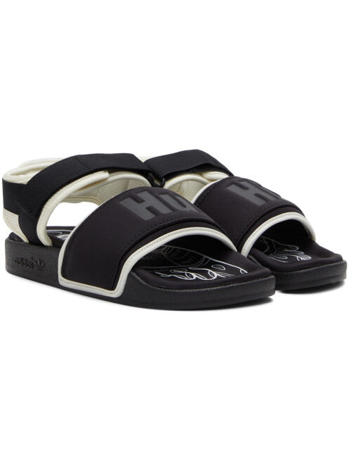 adidas x Humanrace by Pharrell Williams Black Adilette 2.0 Sandals