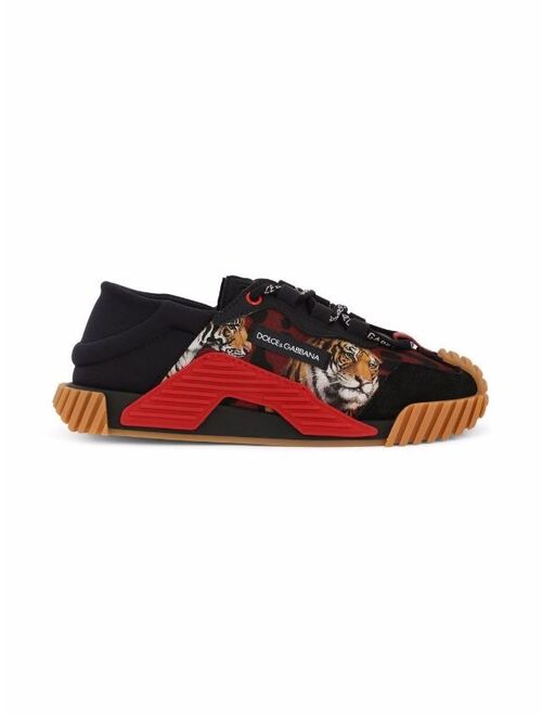 Dolce & Gabbana Kids NS1 tiger-print sneakers