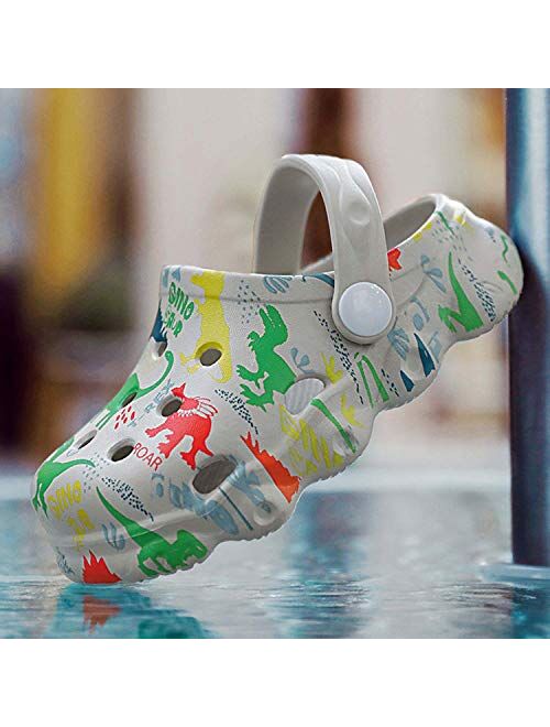 Meidiastra Kids Cute Graphics Clogs Toddler Cartoon Garden Shoes Indoor Outdoor Slide Slippers Beach Sandals for Boys Girls