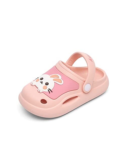 Meidiastra Kids Cute Graphics Clogs Toddler Cartoon Garden Shoes Indoor Outdoor Slide Slippers Beach Sandals for Boys Girls