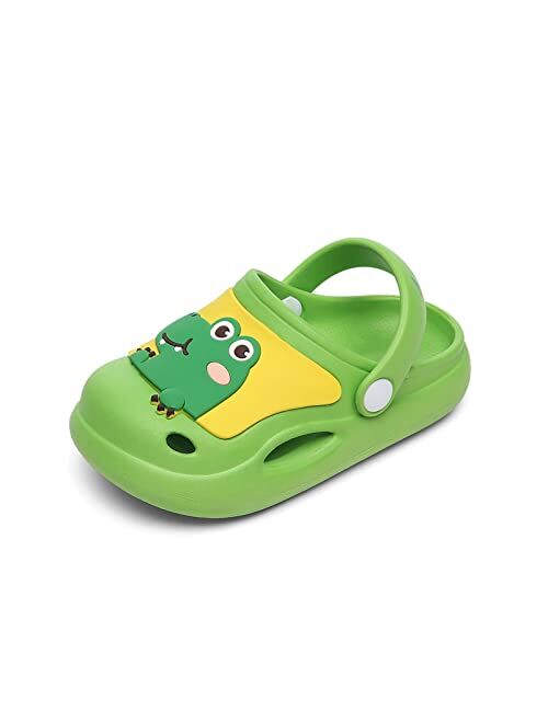 Meidiastra Kids Cute Graphics Clogs Toddler Cartoon Garden Shoes Indoor Outdoor Slide Slippers Beach Sandals for Boys Girls