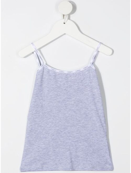 La Perla Kids logo band-trimmed cami top