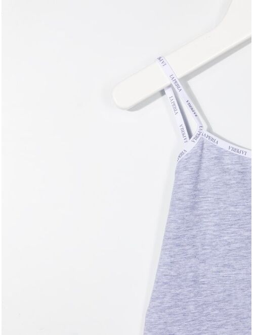 La Perla Kids logo band-trimmed cami top