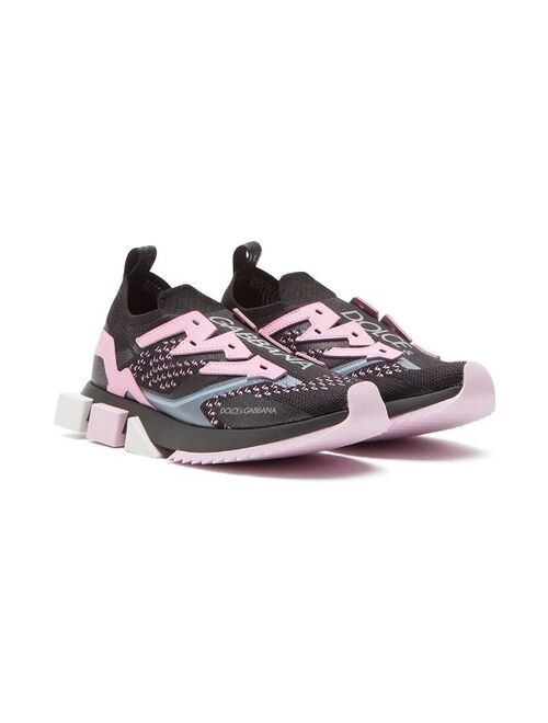 Dolce & Gabbana Kids panelled logo-print sneakers