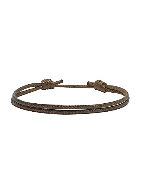 Generic Adjustable Wax Nylon Cord Bracelet for Men or Women - Leather imitation string Unisex Adult Waterproof Boy Girl Friendship Gift