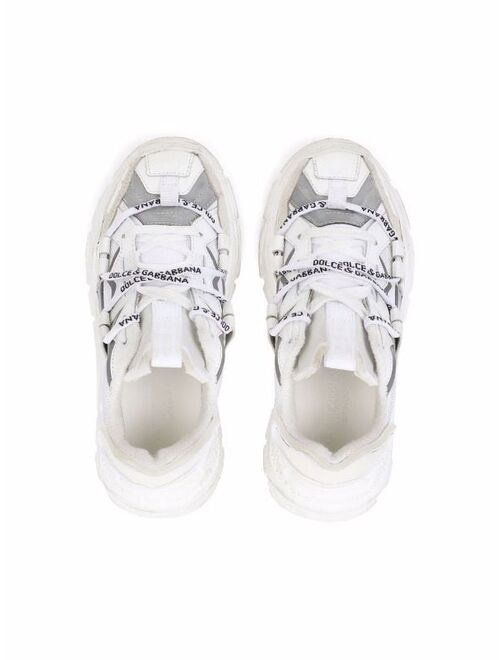 Dolce & Gabbana Kids low-top logo lace-through sneakers