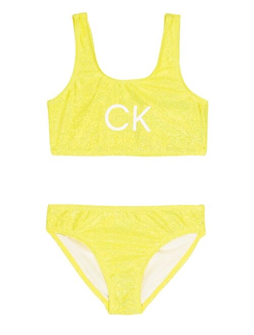 Calvin Klein Big Girls Shimmer Bikini Swimsuit, 2 Piece Set