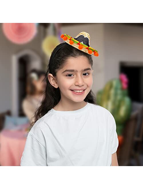 JOYIN Cinco De Mayo Sombrero Headband, 6 Pack for Carnivals Festivals, Dia De Muertos Cinco De Mayo Sombrero Headband, 6 Pack for Carnivals Festivals, Dia De Muertos