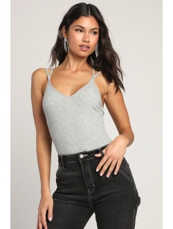 Point of View Black Ribbed Sleeveless Bodysuit