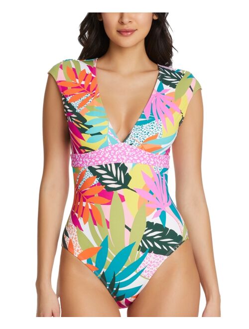 BLEU BY ROD BEATTIE Wild at Heart Cap Sleeve MIO One-Piece Swimsuit