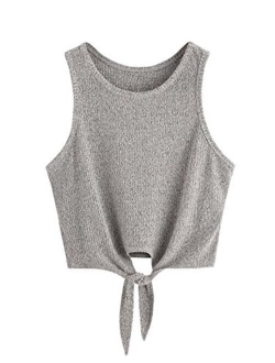 Crop Top Women Vest Ribbed Tank Top