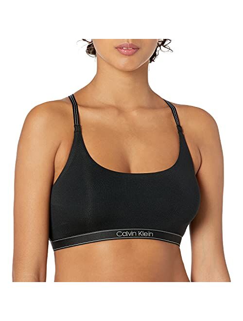 Calvin Klein Women's Pure Ribbed Unlined Bralette QF6438