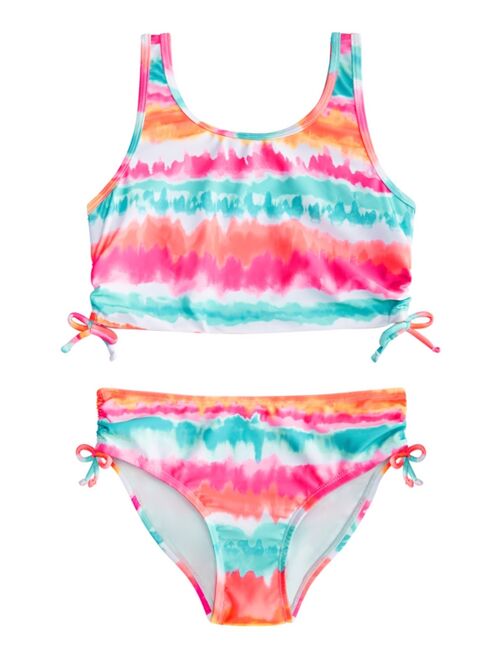 BREAKING WAVES Big Girls 2-Pc.Tie-Dye Swimsuit