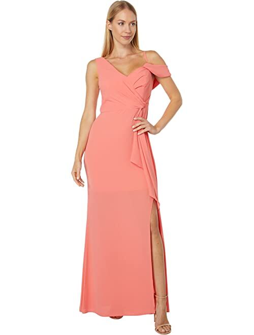 BCBGMAXAZRIA Long Silk Poly Georgette Dress