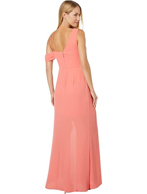 BCBGMAXAZRIA Long Silk Poly Georgette Dress