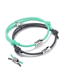 UNGENT THEM Magnetic Couples Bracelets I Love You No Matter Distance Couple Bracelets for Women Men Boyfriend Girlfriend Best Friends