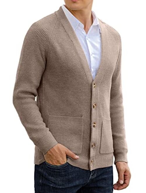 Sailwind Men's Long-Sleeve Cardigan Sweater Soft Cable Knit Sweater for Men