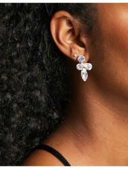 crystal cluster stud earrings
