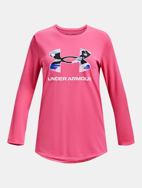 Under Armour Girls' UA Tech Big Logo Print Fill Long Sleeve