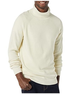 Men's 100% Cotton Rib Knit Turtleneck Sweater