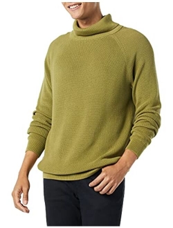 Men's 100% Cotton Rib Knit Turtleneck Sweater