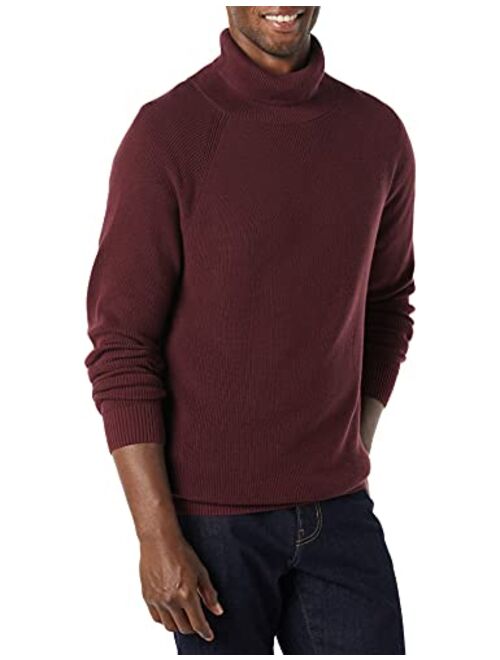 Amazon Essentials Men's 100% Cotton Rib Knit Turtleneck Sweater